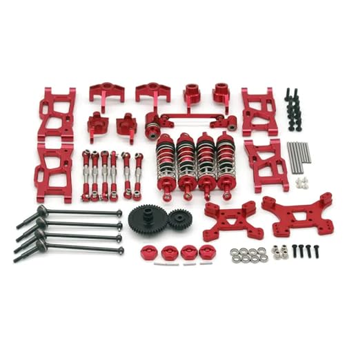 YXIUEYINGE for Wltoys 144010 144002 144001 124017 124019 Fernbedienung Auto Metall Upgrade Änderung Kit(Rood) von YXIUEYINGE
