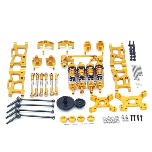 YXIUEYINGE for Wltoys 144010 144002 144001 124017 124019 Fernbedienung Auto Metall Upgrade Änderung Kit(Yellow) von YXIUEYINGE
