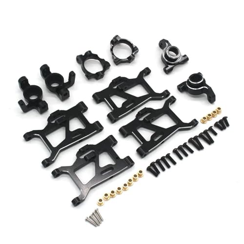 YXIUEYINGE for ZD Racing Auto MT16 BX12 X12S Fernbedienung Auto Metall Zubehör Kipphebel Lenkung Tasse 5-stück Set Teile(Zwart) von YXIUEYINGE