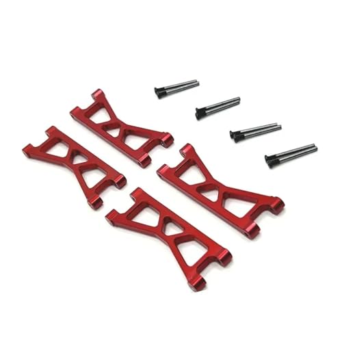 for HS 1/14 14321 14322 14331 14332 14421 14422 14431 14432 C8802 YDJ-D879 RC Autoteile Vordere und hintere obere Schwingarme(Rood) von YXIUEYINGE