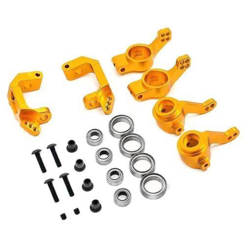 for HSP RC 1/10 Aluminiumlegierung Lenkkombination Upgrade-Kit 102010 102011 102012 102068 Kugellager for 94123 94111 94107 94170(Gold) von YXIUEYINGE