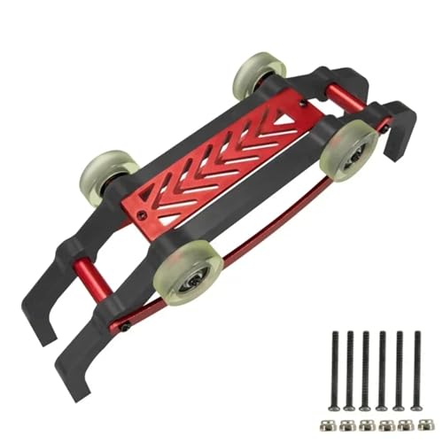 for MJX H16 16207 16208 16209 16210 Nylon Aluminium Legierung Roll Käfig Wheelie Bar for 1/16 RC Auto Upgrade Teile(Rood) von YXIUEYINGE