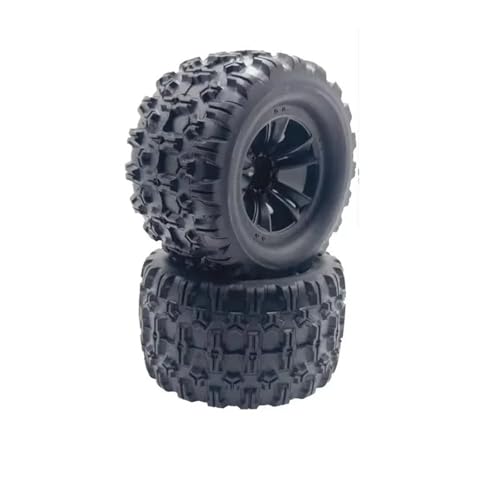 for MJX for Hyper Go 10208 1/10 High Speed ​​RC Autos R/C Trucks Ersatzteile Gummiräder/Reifen(Black 2pcs) von YXIUEYINGE
