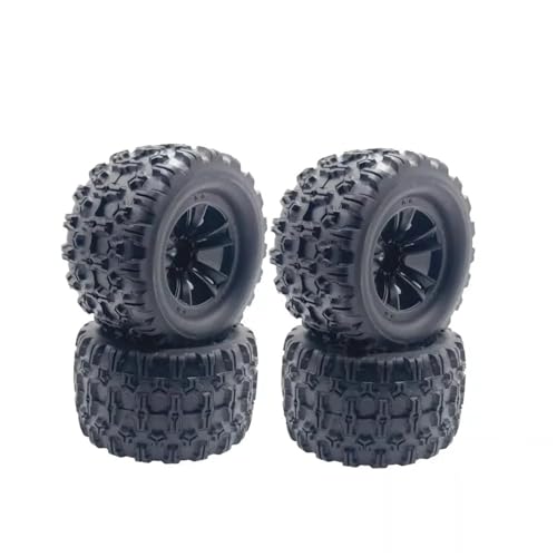 YXIUEYINGE for MJX for Hyper Go 10208 1/10 High Speed ​​RC Autos R/C Trucks Ersatzteile Gummiräder/Reifen(Black 4pcs) von YXIUEYINGE