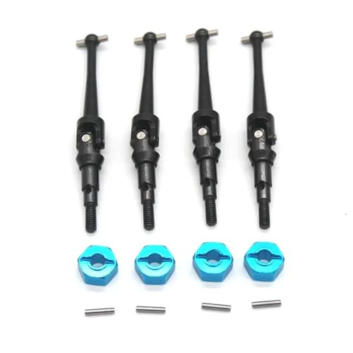 for Mjx 14209 14210 16207 16208 16209 16210 H16v3 RC Fernbedienung Auto Metall Übertragung Welle Zubehör(Blue Black) von YXIUEYINGE