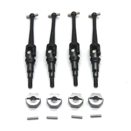 for Mjx 14209 14210 16207 16208 16209 16210 H16v3 RC Fernbedienung Auto Metall Übertragung Welle Zubehör(Grey Black) von YXIUEYINGE