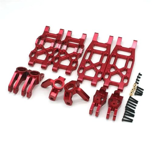 for VKAR for Bison 1/10 RC 4WD Fernbedienung Auto Metall Upgrade Montage Vorne Und Hinten Saum Arm Lenkung Tasse Hinten Swivel C Sitz(Rood) von YXIUEYINGE