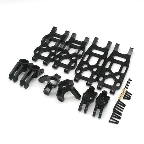 for VKAR for Bison 1/10 RC 4WD Fernbedienung Auto Metall Upgrade Montage Vorne Und Hinten Saum Arm Lenkung Tasse Hinten Swivel C Sitz(Zwart) von YXIUEYINGE