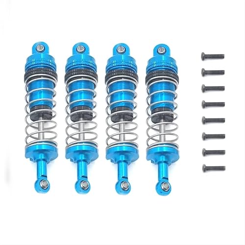 for WLtoys 1/12 124008 124010 1/14 144001 RC Auto Metall Hydraulische Stoßdämpfer Metall Öl Gefüllt Schocks(Blauw) von YXIUEYINGE