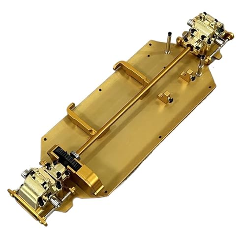 for WLtoys 1/12 124016 124017 124018 124019 RC Auto Metall Chassis Upgrade Getriebe Differential Servo Sitz Lenkung Montage(Gold) von YXIUEYINGE