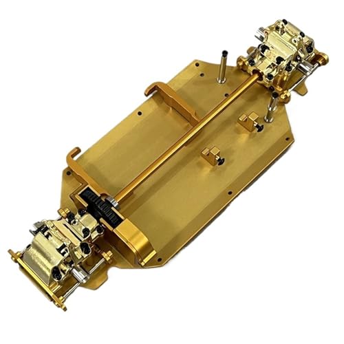 for WLtoys 1/14 144010 144001 144002 RC Auto Metall Chassis Upgrade Getriebe Differential Servo Sitz Lenkung Montage Upgrade Teil(Gold) von YXIUEYINGE