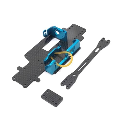 for WLtoys 1/28 284131 K969 K979 K989 K999 P929 P939 RC Autoteile Metall-Upgrade-Modifikation Motorhalterung Kohlefaserboden(Blauw) von YXIUEYINGE