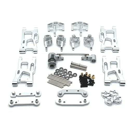 for WLtoys 124007 124017 124019 144001 144002 for RIaarIo XDKJ-001 006 AM-X12 RC Autoteile Metall-Upgrade- und Modifikationszubehör(Silver) von YXIUEYINGE