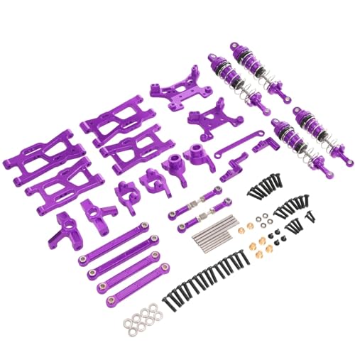 for WLtoys 124008 124010 RC 1/12 Metall-Upgrade for ferngesteuertes Auto, Schwingarm-Lenkbecher-Aufhängungshalterung, 9-teiliger Teilesatz(Purple) von YXIUEYINGE