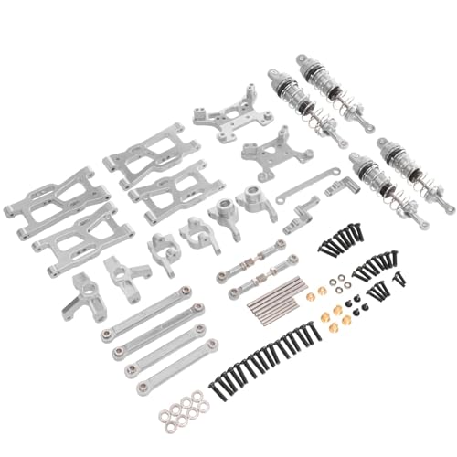 for WLtoys 124008 124010 RC 1/12 Metall-Upgrade for ferngesteuertes Auto, Schwingarm-Lenkbecher-Aufhängungshalterung, 9-teiliger Teilesatz(White) von YXIUEYINGE