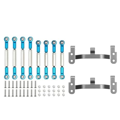 for WPL B1 B-1 B14 B-14 B24 B-24 C14 1/16 RC Auto Ersatzteile Upgrade Metall Zugstange Lenkung Pull Servo Stange Pull Basis(Blauw) von YXIUEYINGE