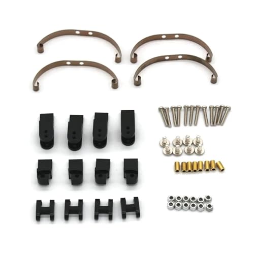 for WPL B14 B16 B24 B36 RC 1/16 Metall-Upgrade for ferngesteuertes Auto, Stahlplatte, stoßdämpfende Hebeösenteile(Zwart) von YXIUEYINGE