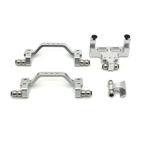 for WPL C64 C64-1 Metall Link Rod Mount Zugstange Halterung Servo Halterung Basis 1/16 RC Auto Upgrade Teile Zubehör(Silver) von YXIUEYINGE