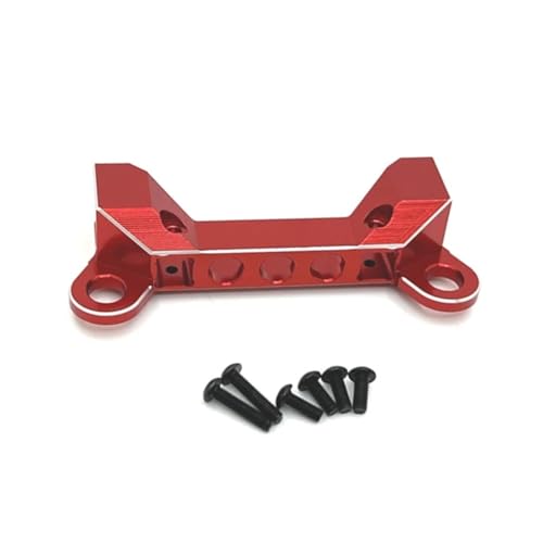 for Wltoys 104006 104010 104020 104026 Metall Front Stoßstange zu Montieren Ständer 1/10 RC Auto Upgrade Teile Zubehör(Rood) von YXIUEYINGE