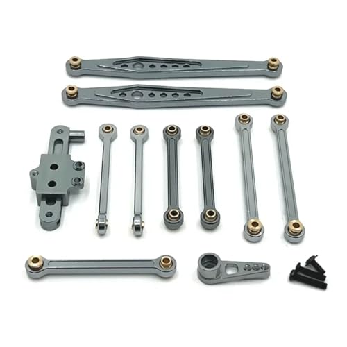 for Wltoys 124006 12423 12427 12428 Metall-Upgrade-Teilesatz Lenkungsanordnung Verbindungsstange Servoarm 1/12 RC-Autozubehör(Light Grey) von YXIUEYINGE