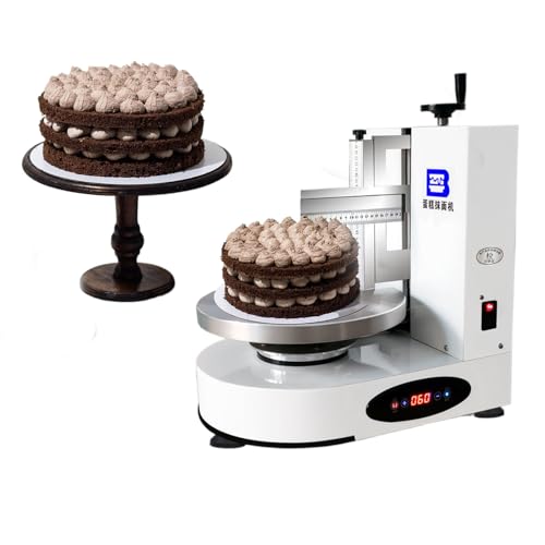110-220V cake decorating machine, quiet, with rotating plate and adjustable scraper, suitable for cakes from 10 to 30 cm.(White) von YXLMWZRY