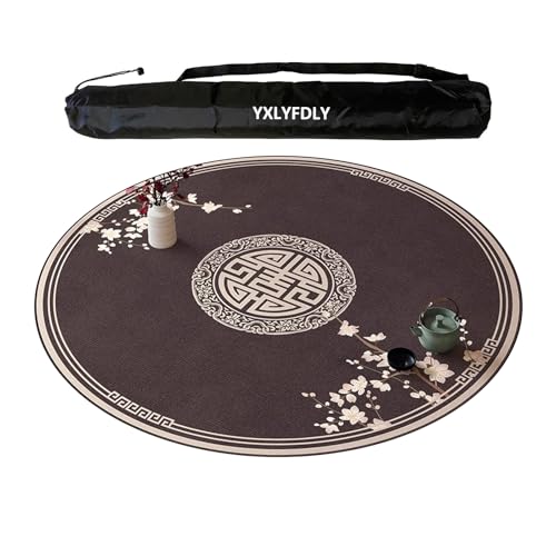 YXLYFDLY Mahjong-Matte aus weichem Kristallsamt, verdickte und rutschfeste Mahjong-Tischdecke mit Tragetasche, große Spielmatte für Poker, Karten, Brett, Legespiele (70 cm) von YXLYFDLY