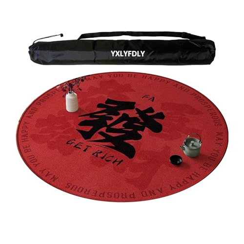 YXLYFDLY Mahjong-Tischdecke aus weichem Kristallsamt, leise und geräuschreduzierend, mit Tragetasche, große Spielmatte für Mahjong, Poker, Karten, Brett, Legespiele, Rot, 100 cm YXLYFDLY Mahjong-Tischdecke aus weichem Kristallsamt, leise und geräuschreduzierend, mit Tragetasche, große Spielmatte für Mahjong, Poker, Karten, Brett, Legespiele, Rot, 100 cm von YXLYFDLY