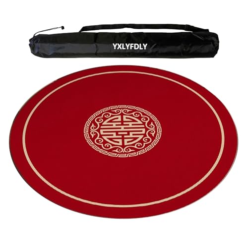 YXLYFDLY Mahjong-Tischdecke aus weichem Kristallsamt, verdickt und geräuschreduzierend, mit Tragetasche, Spielmatte für Zuhause, Spielmatte für Mahjong, Poker, Karten, Brett, Legespiele (75 cm) von YXLYFDLY