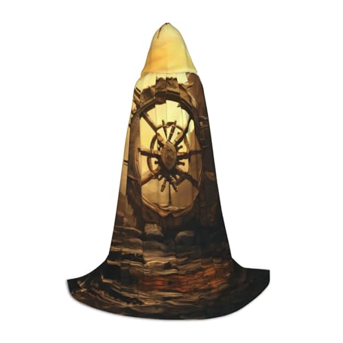 YXLymxDAMAI Ancient Roulette Halloween Umhang mit Kapuze - Cosplay Umhang Robe Kostüm Kapuzenuniform Schwarz YXLymxDAMAI Ancient Roulette Halloween Umhang mit Kapuze - Cosplay Umhang Robe Kostüm Kapuzenuniform Schwarz von YXLymxDAMAI