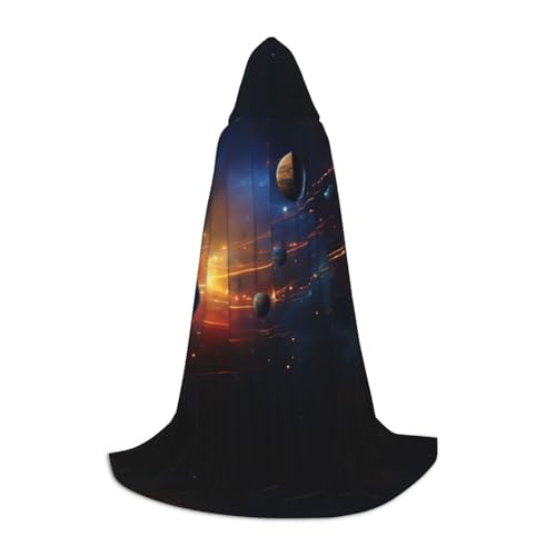 YXLymxDAMAI Beautiful Planets Halloween-Umhang mit Kapuze, Cosplay-Umhang, Kostüm, Kapuzenuniform, Schwarz YXLymxDAMAI Beautiful Planets Halloween-Umhang mit Kapuze, Cosplay-Umhang, Kostüm, Kapuzenuniform, Schwarz von YXLymxDAMAI