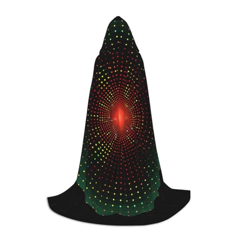 YXLymxDAMAI Coole Farbe Ball Halloween Umhang mit Kapuze – Cosplay Umhang Robe Kostüm Kapuzenuniform Schwarz von YXLymxDAMAI