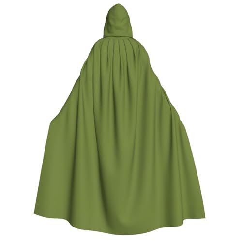 YXLymxDAMAI Dunkelgrüner Kapuzenumhang für Damen und Herren – perfekt für Halloween, Kostümpartys, Cosplay, Schwarz, Weiß von YXLymxDAMAI