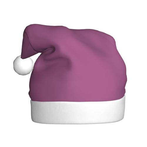 YXLymxDAMAI Einfarbige lila Weihnachtsmütze für Erwachsene – Weihnachten, Urlaub, Unisex, klassischer Weihnachtsmannhut für Neujahrsparty, Rot von YXLymxDAMAI