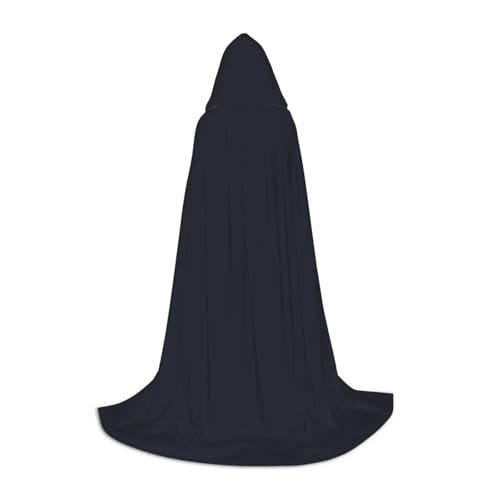 YXLymxDAMAI Einfarbiger schwarzer Halloween-Umhang mit Kapuze – Cosplay-Umhang, Kostüm, Kapuzenuniform, Schwarz von YXLymxDAMAI