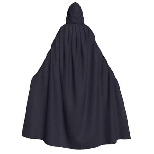 YXLymxDAMAI Einfarbiger schwarzer Kapuzenumhang für Damen und Herren – perfekt für Halloween, Kostümpartys, Cosplay, Schwarz, Weiß von YXLymxDAMAI