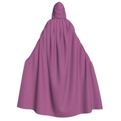 YXLymxDAMAI Einfarbiger violetter Kapuzenumhang für Damen und Herren – perfekt für Halloween, Kostümpartys, Cosplay, Schwarz, Weiß von YXLymxDAMAI