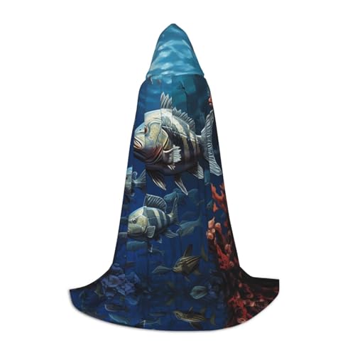 YXLymxDAMAI Halloween-Umhang mit Kapuze, Cosplay-Umhang, Robe, Kostüm, Kapuzenuniform, Schwarz von YXLymxDAMAI