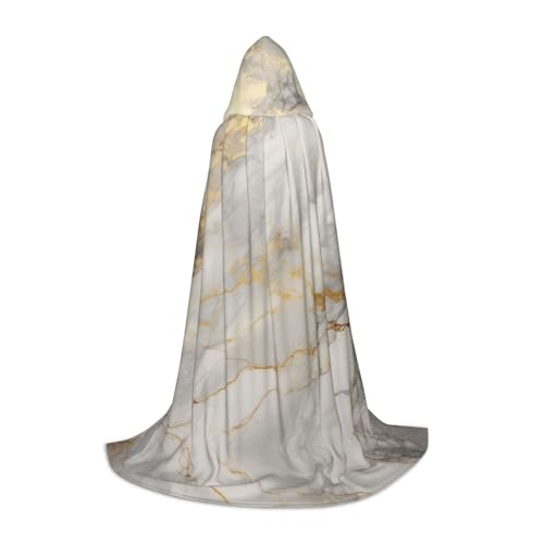 YXLymxDAMAI Halloween-Umhang mit Kapuze, grau-goldener Marmor, Cosplay-Umhang, Kostüm, Kapuzenuniform, Schwarz von YXLymxDAMAI
