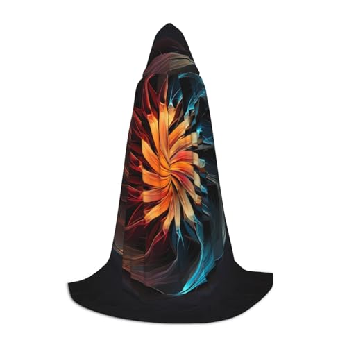 YXLymxDAMAI Halloween-Umhang mit Kapuze in bunten Farben, Cosplay-Umhang, Kostüm, Kapuzenuniform, Schwarz von YXLymxDAMAI