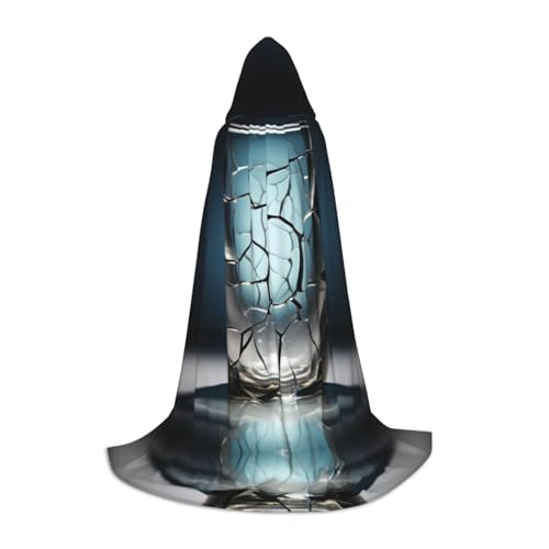 YXLymxDAMAI Halloween-Umhang mit gebrochenem Cup, Cosplay-Umhang, Kostüm, Kapuzenuniform, Schwarz von YXLymxDAMAI
