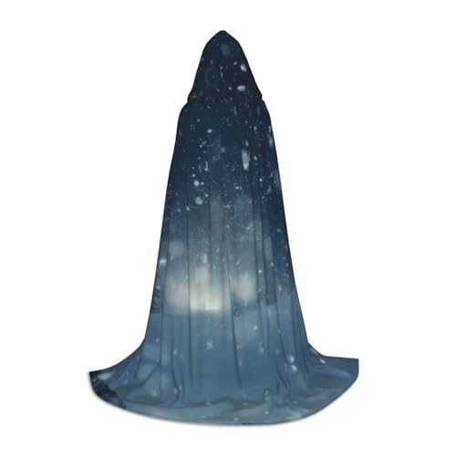 YXLymxDAMAI Halloween-Umhang mit verschwommenen Schneeflocken, Cosplay-Umhang, Kostüm, Kapuzenuniform, Schwarz von YXLymxDAMAI
