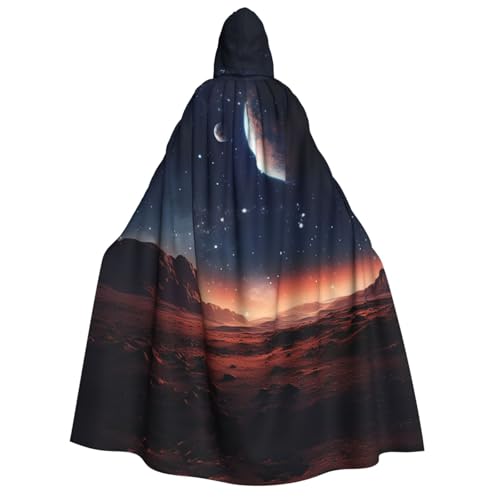 YXLymxDAMAI Heavenly Body Kapuzenumhang für Damen und Herren, perfekt für Halloween, Kostümpartys, Cosplay, Schwarz, Weiß von YXLymxDAMAI