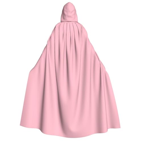 YXLymxDAMAI Natürlicher rosa Kapuzenumhang für Damen und Herren – perfekt für Halloween, Kostümpartys, Cosplay, schwarz, weiß von YXLymxDAMAI