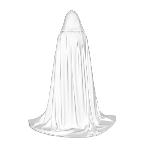 YXLymxDAMAI Natürlicher weißer Halloween-Umhang mit Kapuze – Cosplay-Umhang, Kostüm, Kapuzenuniform, Schwarz von YXLymxDAMAI