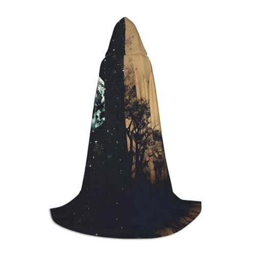 YXLymxDAMAI Night Woods Halloween-Umhang mit Kapuze – Cosplay-Umhang, Robe, Kostüm, Kapuzenuniform, Schwarz YXLymxDAMAI Night Woods Halloween-Umhang mit Kapuze – Cosplay-Umhang, Robe, Kostüm, Kapuzenuniform, Schwarz von YXLymxDAMAI