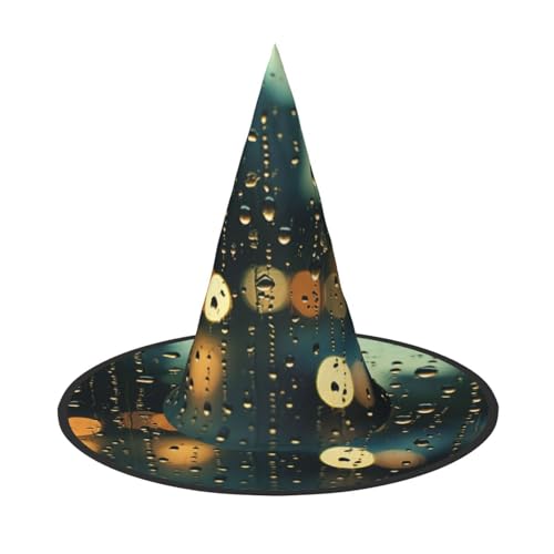 YXLymxDAMAI Regentropfen außerhalb des Fensters Halloween Hexenhut - Schwarzer Hexenhut Geeignet für Halloween-Kostümpartys und Rollenspiele von YXLymxDAMAI