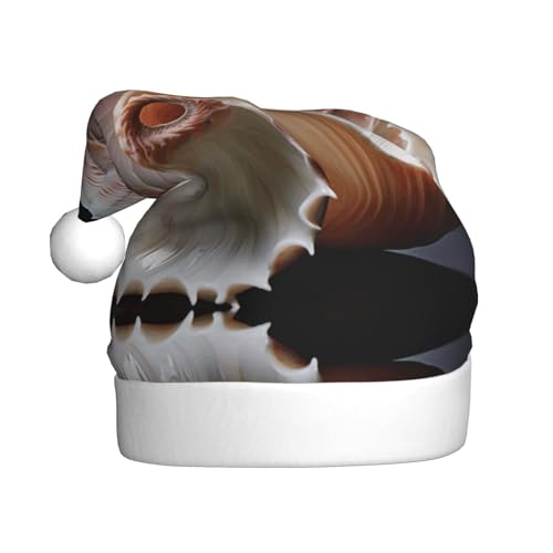 YXLymxDAMAI Schöne Muschel-Weihnachtsmütze für Erwachsene, Unisex, klassischer Weihnachtsmannhut für Neujahrsparty, Rot von YXLymxDAMAI