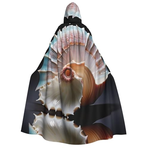 YXLymxDAMAI Schöner Muschelmantel mit Kapuze für Damen und Herren – perfekt für Halloween, Kostümpartys, Cosplay, schwarz, weiß YXLymxDAMAI Schöner Muschelmantel mit Kapuze für Damen und Herren – perfekt für Halloween, Kostümpartys, Cosplay, schwarz, weiß von YXLymxDAMAI