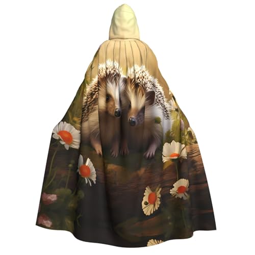YXLymxDAMAI Umhang mit zwei Igeln mit Kapuze für Damen und Herren, perfekt für Halloween, Kostümpartys, Cosplay, Schwarz, Weiß YXLymxDAMAI Umhang mit zwei Igeln mit Kapuze für Damen und Herren, perfekt für Halloween, Kostümpartys, Cosplay, Schwarz, Weiß von YXLymxDAMAI