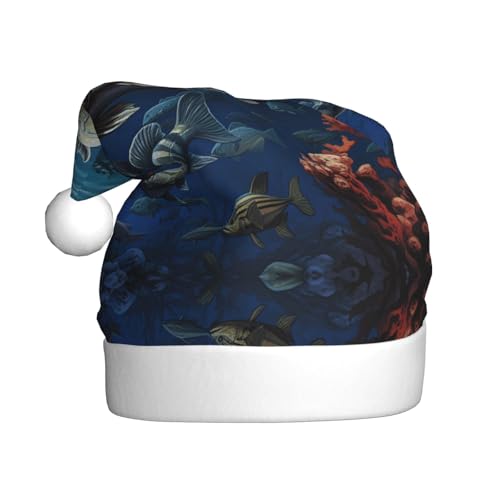 YXLymxDAMAI Weihnachtsmütze für Erwachsene, unisex, klassischer Weihnachtsmannhut für Neujahrsparty, Rot von YXLymxDAMAI